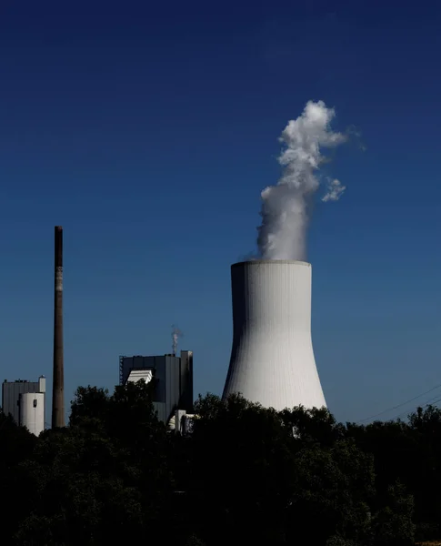 Vapor Humo Sale Torre Refrigeración Central Eléctrica Carbón Duisburg Walsum —  Fotos de Stock