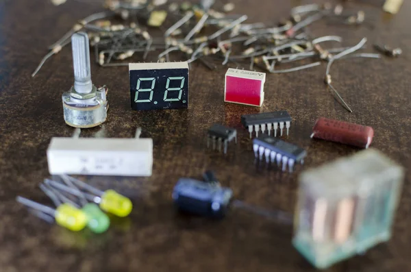 Some Old Electronic Components — Stock Photo, Image