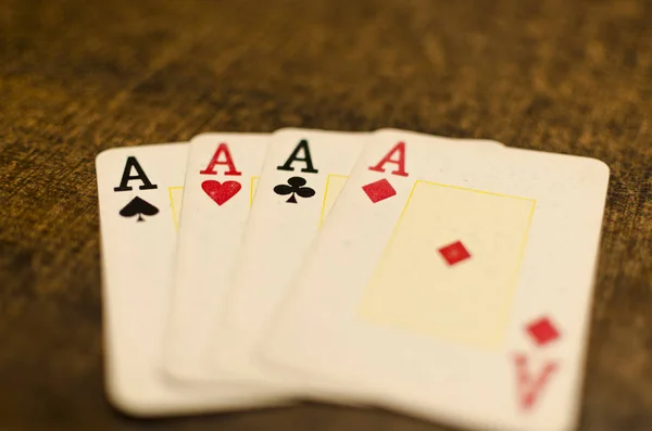 Oyun Poker Kartları Ile — Stok fotoğraf