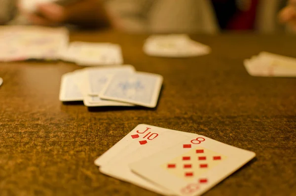 Jugar Con Cartas Poker — Foto de Stock