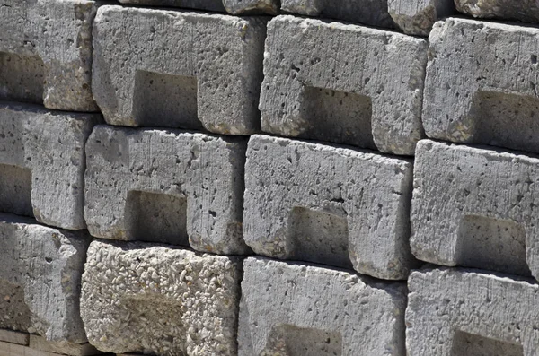 Some Stacked Concrete Blocks Royalty Free Stock Images