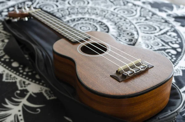 Ukulele mandala arka plan üzerinde