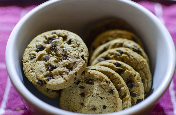 Cookies Chocolate Chips Snack Breakfast — Stock Photo, Image