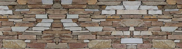Fundo Banner Panorâmico Diferentes Texturas Pedra Tijolo Telhas — Fotografia de Stock