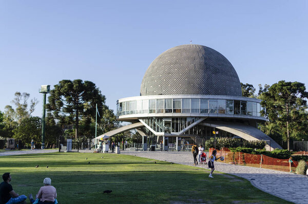 Buenos Aires, Argentina - 10/08/2019: A view of Galileo Galilei Planetarium at Palermo neighborhood. A Buenos Aires landmark.