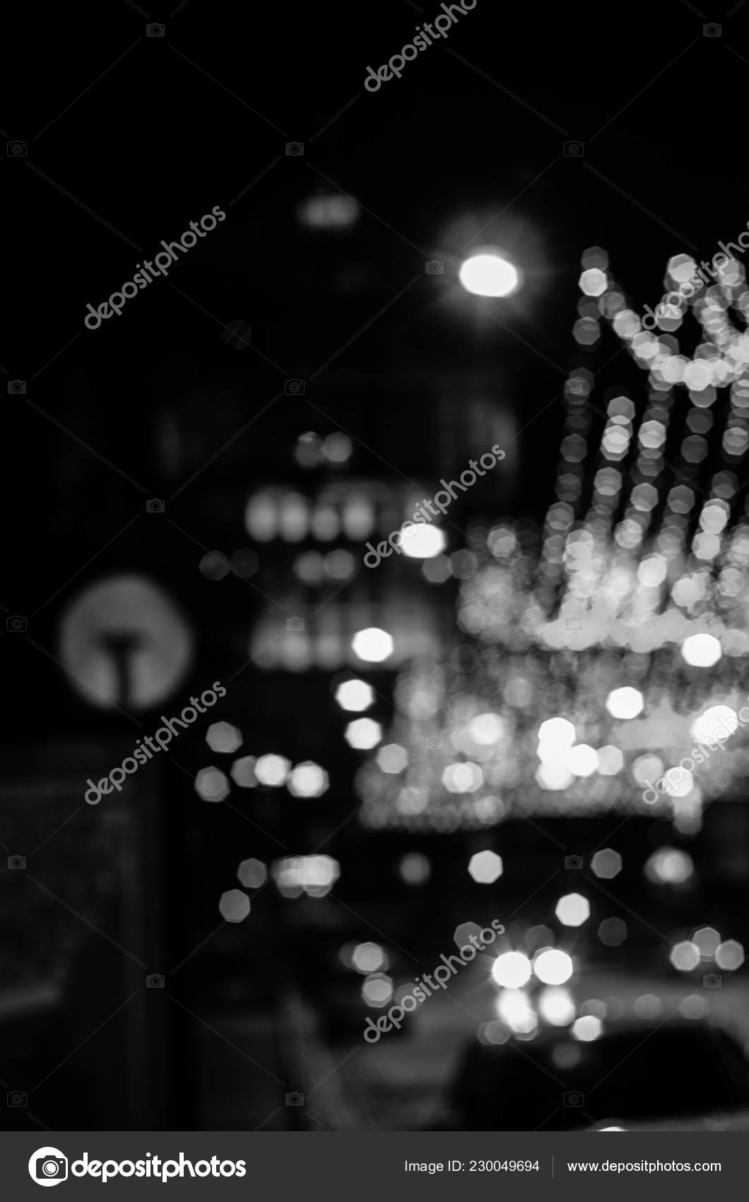 Black White Blurred City Lights Stock Photo by ©YuriyA 230049694