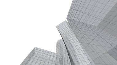 mimari konsepti Eskiz 3d illüstrasyon