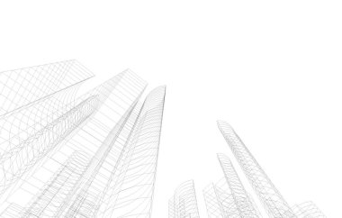 Ev kavramı kroki 3d çizim