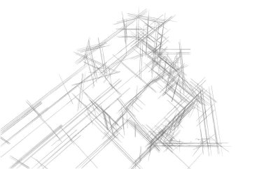 Ev kavramı kroki 3d çizim