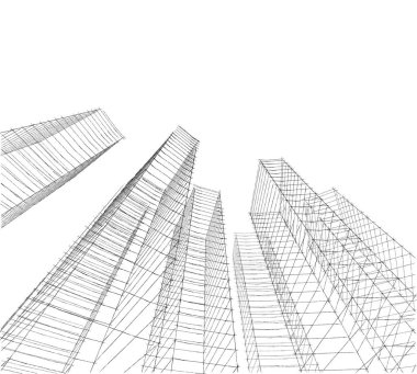 Ev kavramı kroki 3d çizim