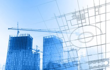 mimari konsepti Eskiz 3d illüstrasyon