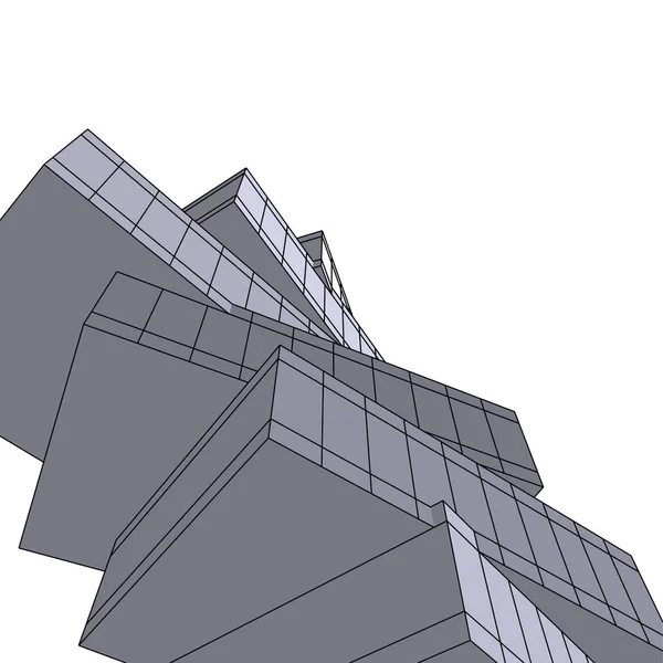 Absztrakt Geometrikus Formák Illusztráció — Stock Fotó