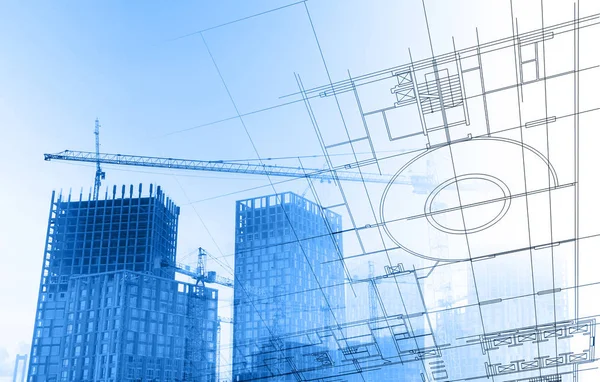 mimari konsepti Eskiz 3d illüstrasyon