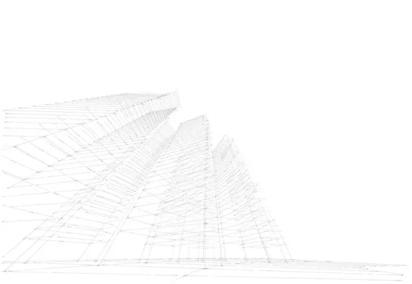 Architecture Concept Sketch Illustration — Stock Photo, Image