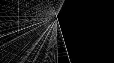 Ev kavramı kroki 3d çizim