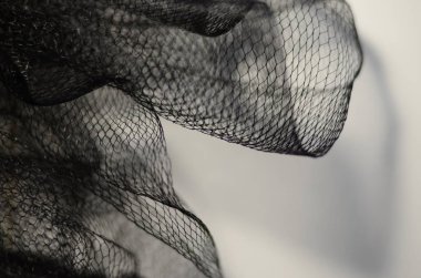 Şeffaf örgü kumaş. Kumaş dokusuna. Bez-net