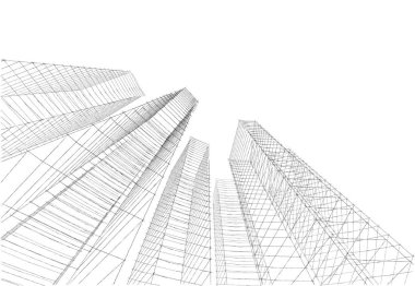 Ev kavramı kroki 3d çizim