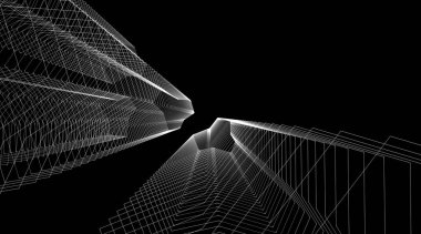 Ev kavramı kroki 3d çizim