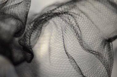 Şeffaf örgü kumaş. Kumaş dokusuna. Bez-net