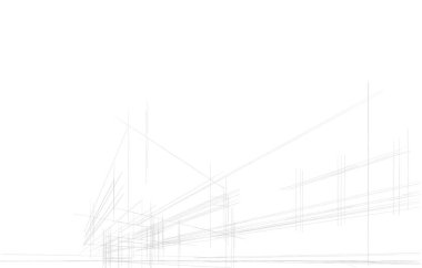 Ev kavramı kroki 3d çizim