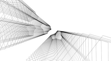 Ev kavramı kroki 3d çizim