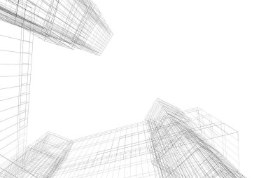 Ev kavramı kroki 3d çizim