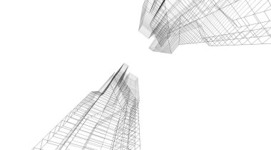 Ev kavramı kroki 3d çizim