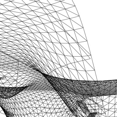 soyut geometrik formlar 3d çizim