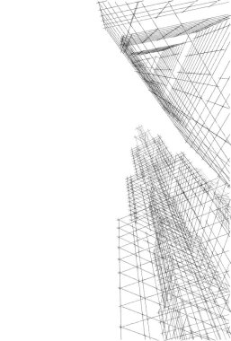 Ev kavramı kroki 3d çizim