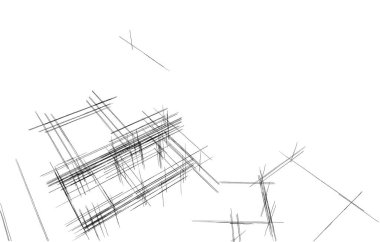 Ev kavramı kroki 3d çizim