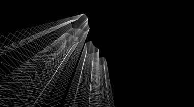 Ev kavramı kroki 3d çizim