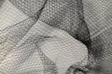 Şeffaf örgü kumaş. Kumaş dokusuna. Bez-net
