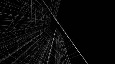 Ev kavramı kroki 3d çizim