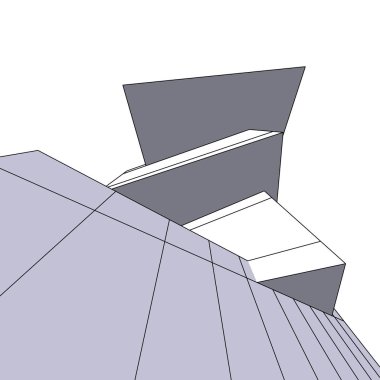 soyut geometrik formlar 3d çizim