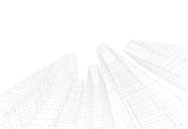 Ev kavramı kroki 3d çizim