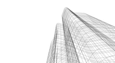 Ev kavramı kroki 3d çizim