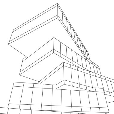 soyut geometrik formlar 3d çizim