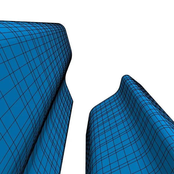 建筑概念素描3D — 图库照片