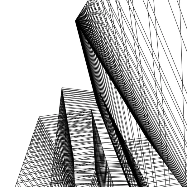 Abstraktní Geometrické Tvary Ilustrace — Stock fotografie
