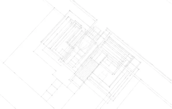 房子概念剪影3D — 图库照片