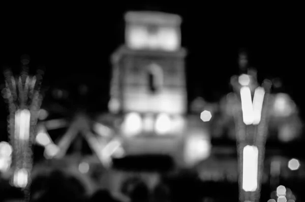 Black White Blurred City Lights — Stock Photo, Image