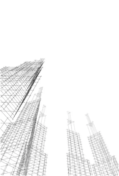 Ev kavramı kroki 3d çizim