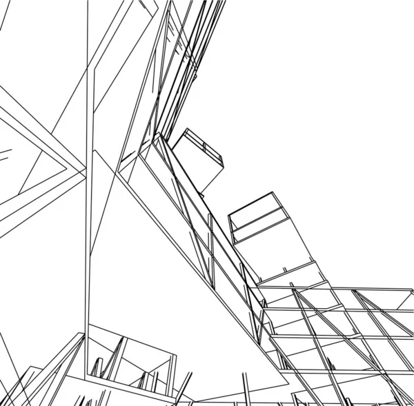 抽象几何形式3D — 图库照片