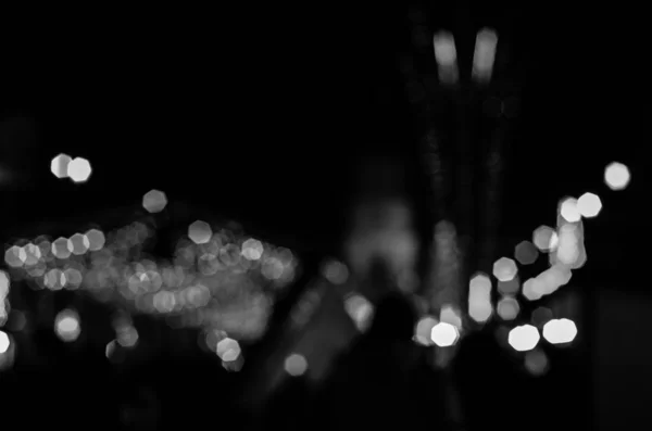 Black White Blurred City Lights — Stock Photo, Image