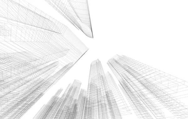 Ev kavramı kroki 3d çizim