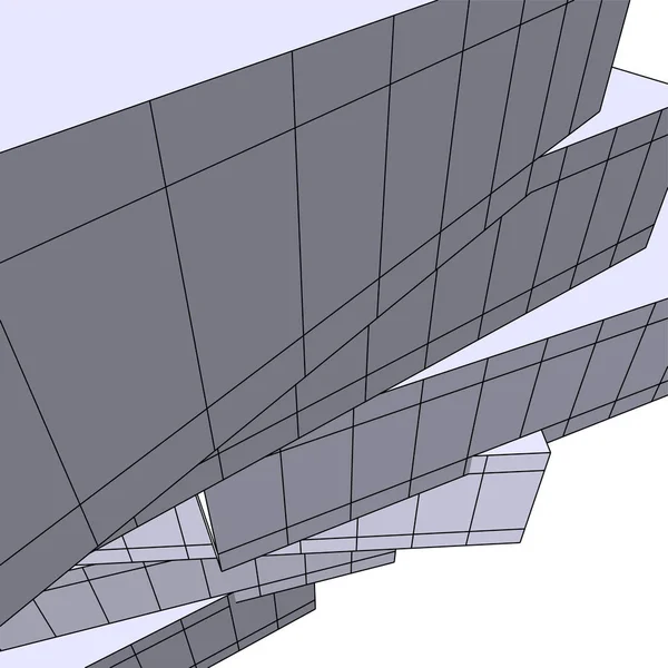 抽象几何形式3D — 图库照片