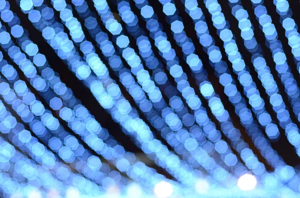 Abstrato Azul Luzes Embaçadas Fundo — Fotografia de Stock