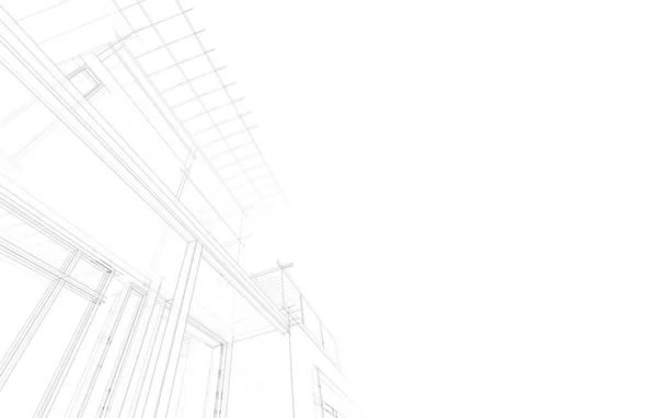 Architektura Koncepce Skic Ilustrace — Stockový vektor