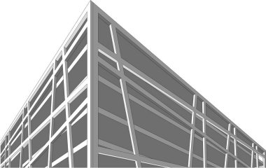 şehir mimarisi ve binalar 3D çizimi 