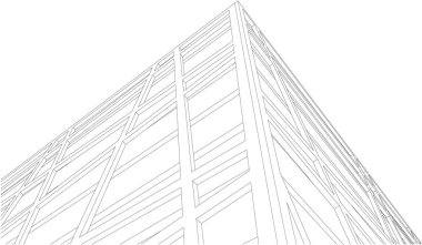 şehir mimarisi ve binalar 3D çizimi 